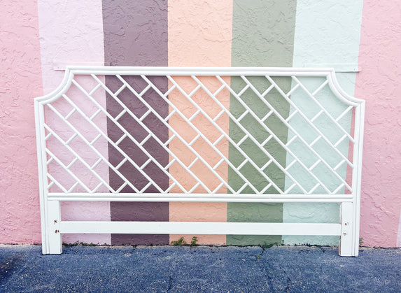 Rattan Chippendale King Headboard