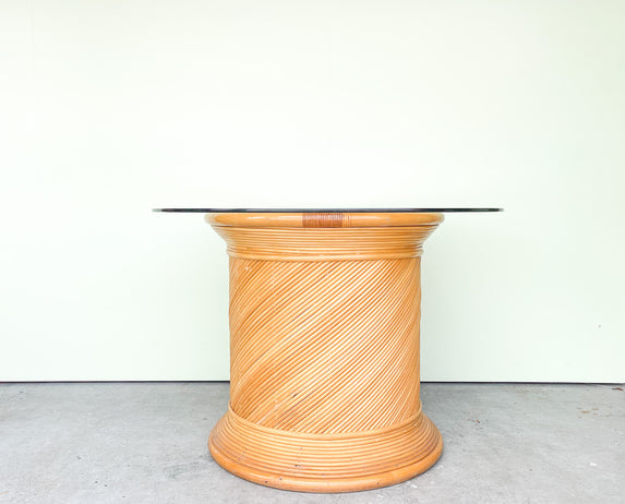 Coastal Chic Rattan and Cane Dining Table