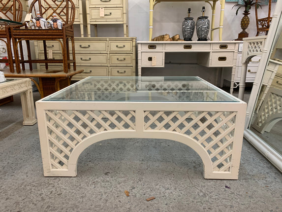 Palm Beach Chic Lattice Coffee Table