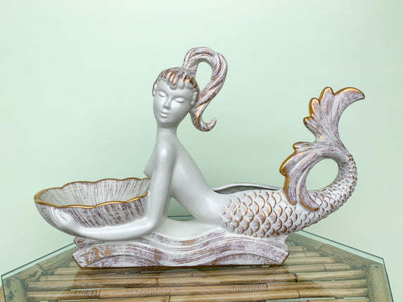 60s Glam Mermaid Haeger Cachepot