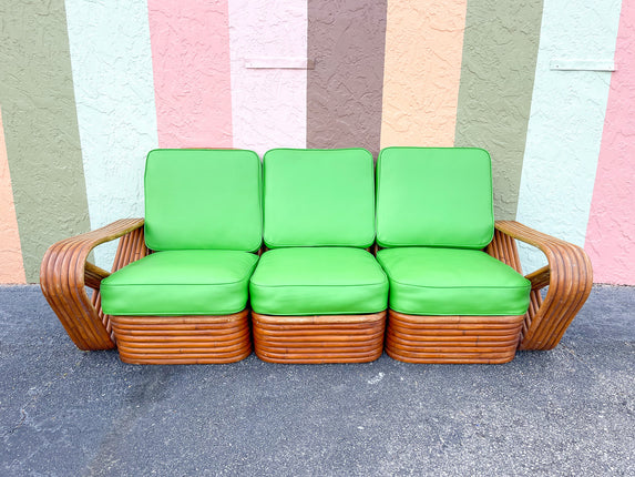 Frankl Style Six Band Rattan Sofa