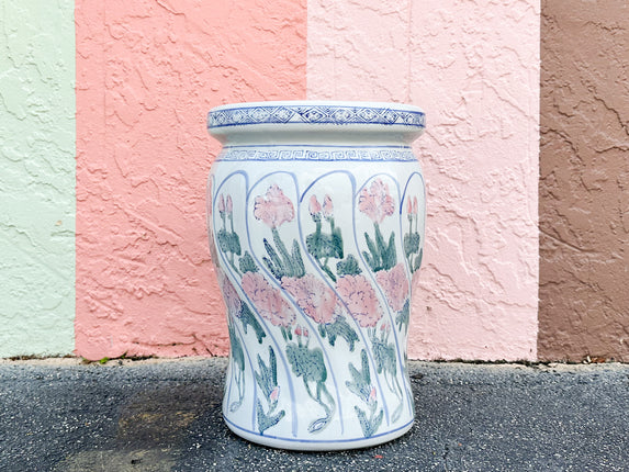 Petite Pink Flower Garden Seat