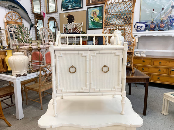 Pair of Faux Bamboo Nightstands By Drexel