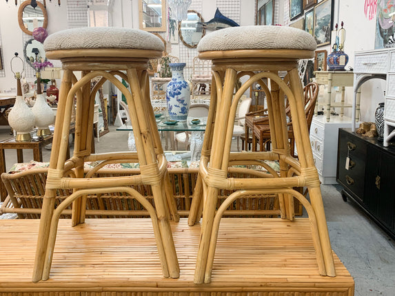 Pair of Rattan Barstools