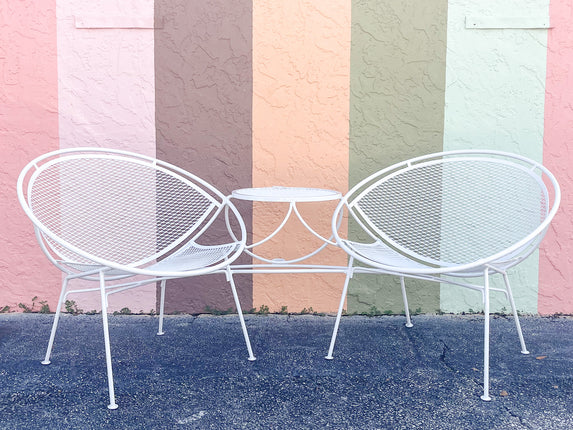 Salterini Wrought Iron Sette