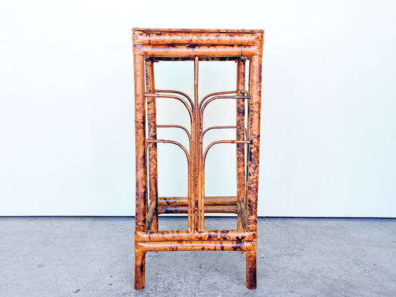Tortoiseshell Rattan Side Table