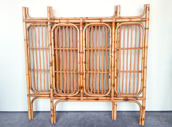 Pair of Rattan Twin Headboards