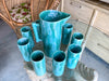 Totally Turquoise Pottery Pitcher & Glass Set