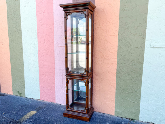 Faux Bamboo Curio Cabinet
