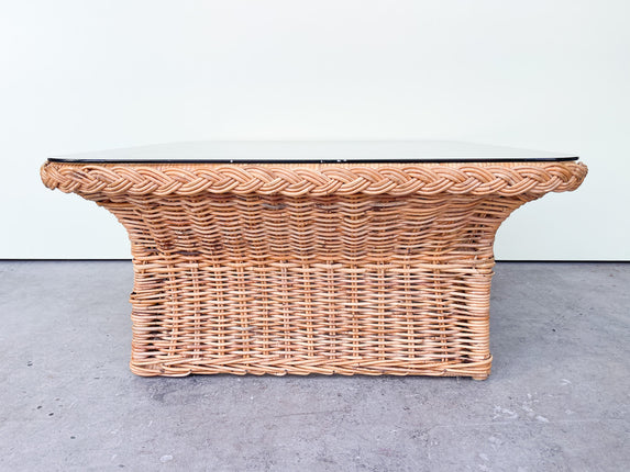 Braided Rattan Coffee Table
