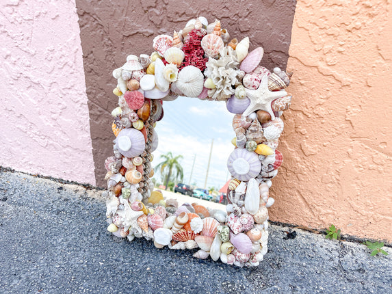 Petite Lavender Shell Mirror