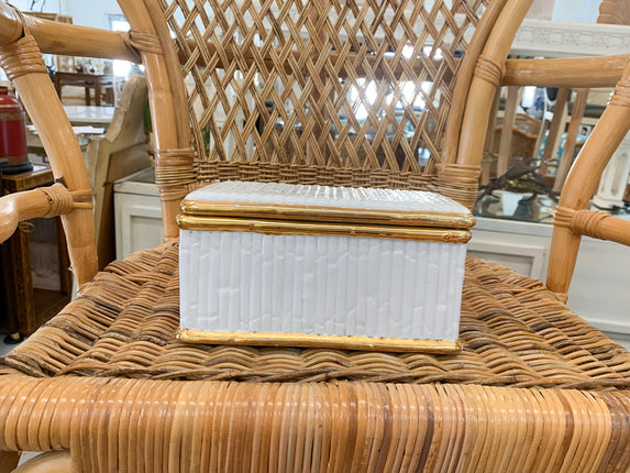 Faux Bamboo Ceramic Box