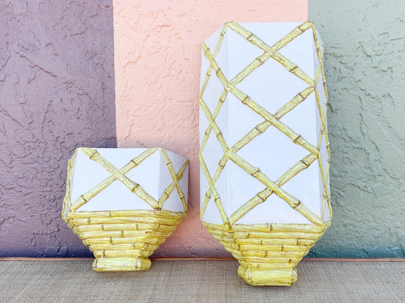 Faux Bamboo Lattice Wall Planter by Townsends