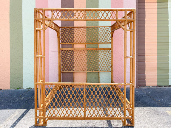 Fab Rattan Queen Canopy Bed