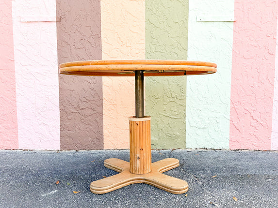 Old Florida Rattan Convertible Table