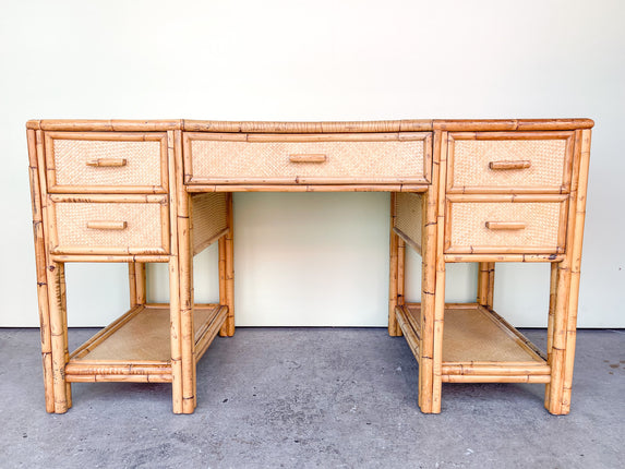 Island Chic Rattan Desk
