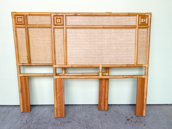 Pair of Twin Seagrass Rattan Headboards