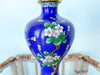 Royal Blue Floral Cloisonné Vase