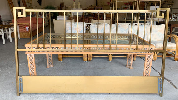 Mastercraft Brass Greek Key King Headboard