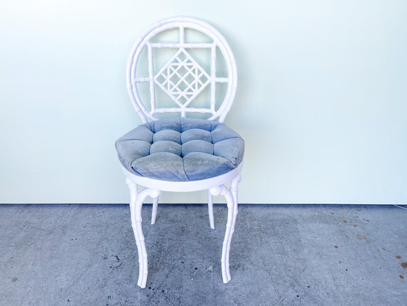 Sweet Faux Bamboo Aluminum Vanity Chair