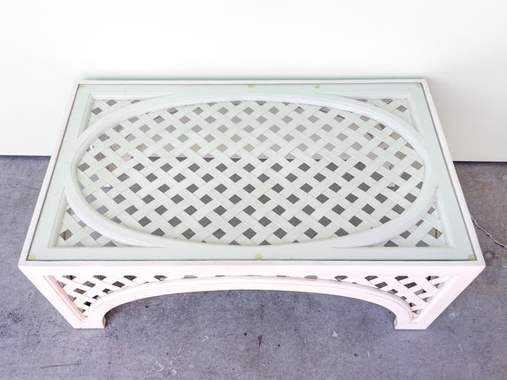 Palm Beach Chic Lattice Coffee Table