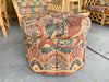 Tufted Upholstered Pouf Ottoman on Casters