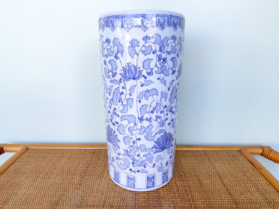 Blue and White Umbrella Stand