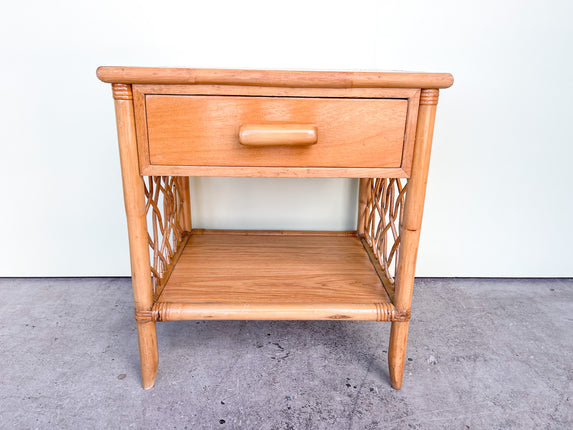 Rattan Lattice Nightstand