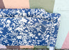 Blue and White Upholstered Pagoda King Headboard