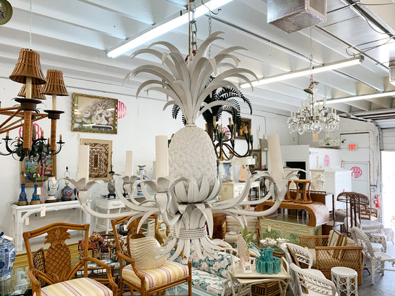 Tole Pineapple Chandelier