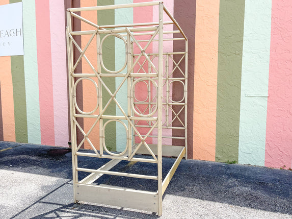 McGuire Rattan Twin Canopy Bed