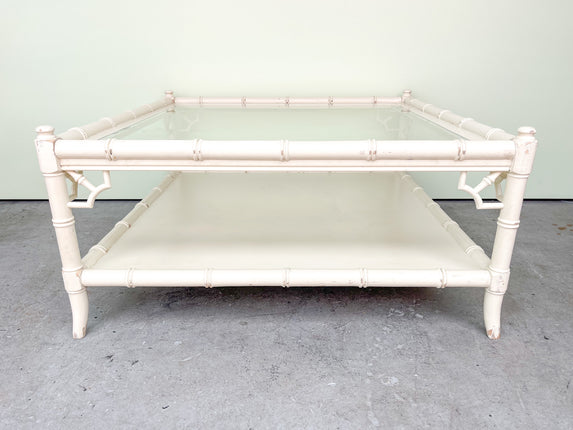Palm Beach Chic Faux Bamboo Coffee Table