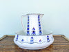 Blue and White Bowl and Pitcher