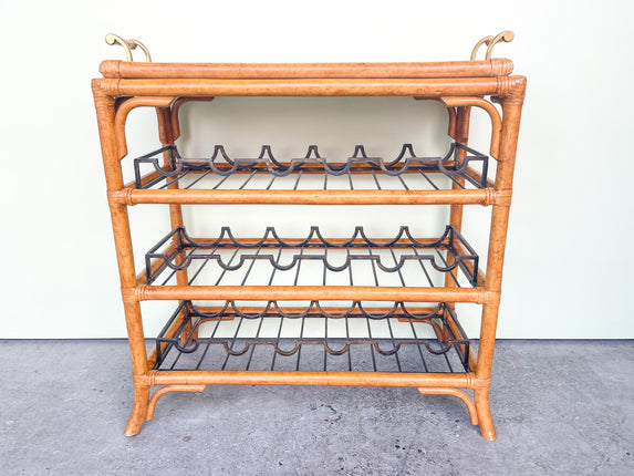 Tray Top Rattan Wine Bar