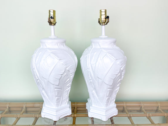 Pair of Palm Frond Lamps