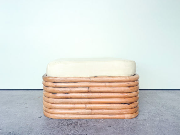 Paul Frankl Style Rattan Ottoman