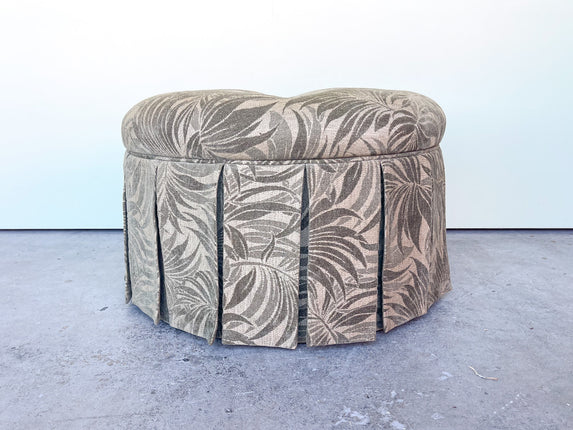 Palm Leaf Storage Ottoman