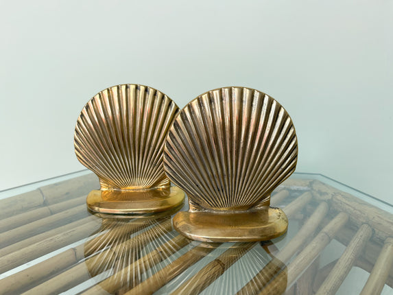 Brass Shell Bookends