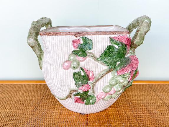 Fitz and Floyd Basket Cachepot