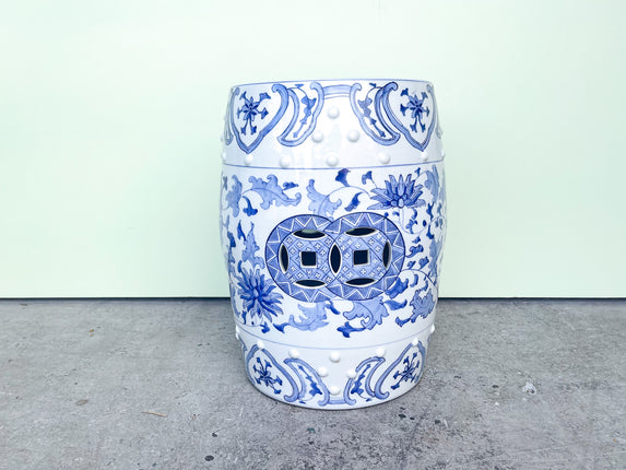 Blue and White Forever Garden Seat