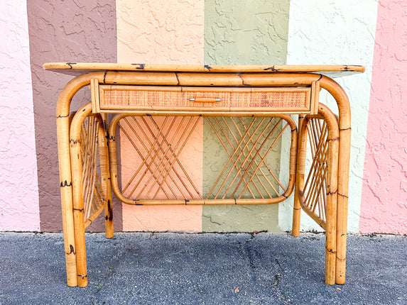 Island Chic Rattan Desk