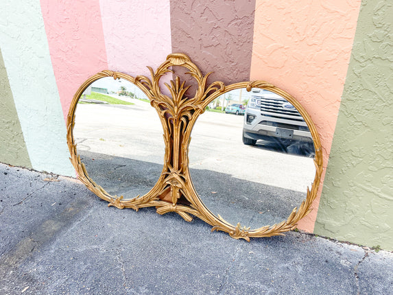 Regency Style Gilt Double Mirror