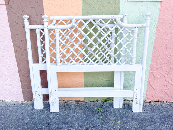 Pair of Ficks Reed Pagoda Twin Headboards