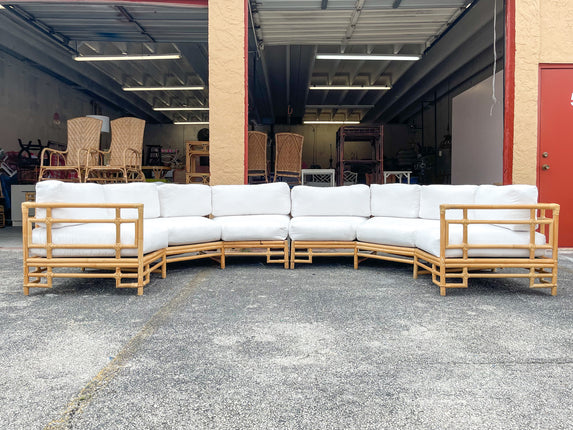 Amazing Ficks Reed Rattan Semicircle Sofa