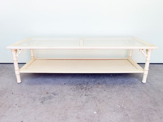 Faux Bamboo Fretwork Coffee Table