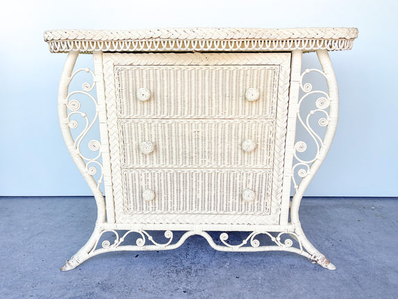 Sweet Fiddlehead Wicker Chest