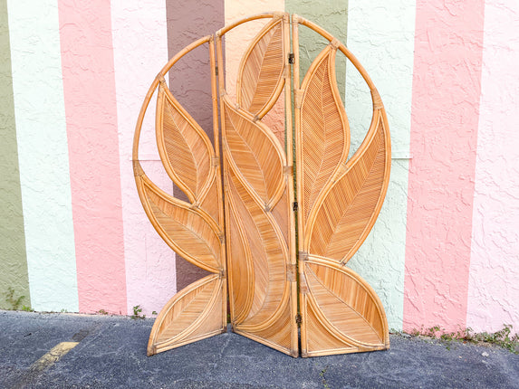 Rattan Palm Leaf Screen