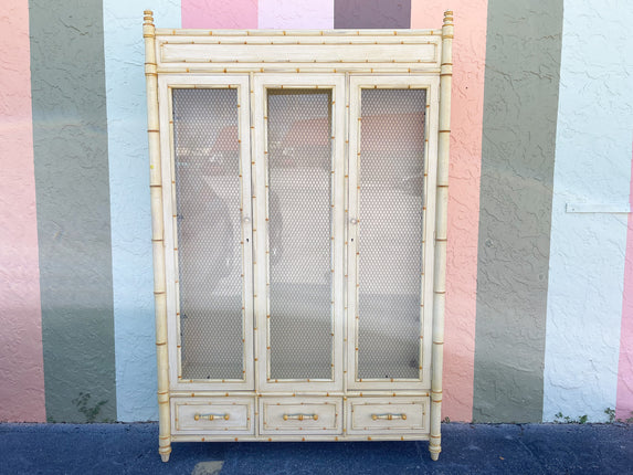Century Faux Bamboo Cabinet