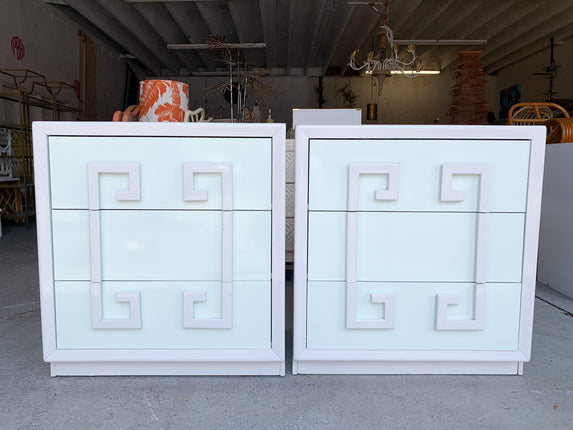 Pair of Kittinger Style Greek Key Chests