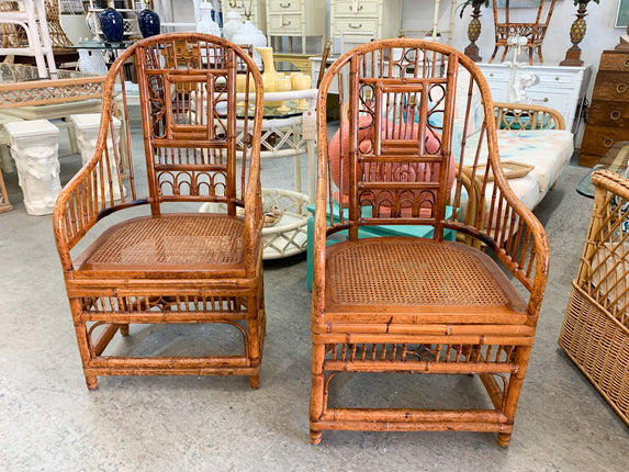 Pair of High Back Brighton Style Chairs